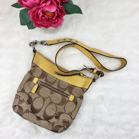 Coach Leather & Canvas Crossbody - Picture 2 of 8